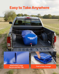 Water Storage Bladder 240L Large Capacity Water Bag, Portable & Collapsible Soft Waters Container, Leakproof & Tear-Resistant PVC Emergency Waters Storage Tank for RV Truck & Outdoor Use