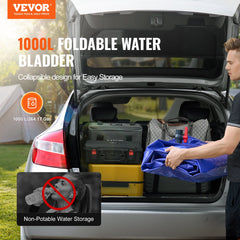 Portable Water Storage Bladder 264 Gal 1000D PVC Collapsible Water Tank
