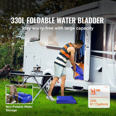 Portable Water Storage Bladder 87 Gal 1000D PVC Collapsible Water Tank