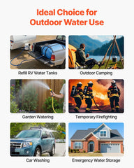 Water Storage Bladder, 132L Large Capacity TPU Soft Water Bag, Portable & Collapsible Water Storage Containers, Leakproof & Wear-Resistant RV Waters Tank for Camping Irrigation Outdoor Use