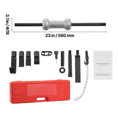Dent Puller Kit, 4.54 kg 13-in-1 Slide Hammer Dent Removal Kit, Heavy-Duty Auto Body Truck Repair Automotive Damage Remover Tool Repair Frame with Carrying Case, Extension Rod, Non-Slip Handle