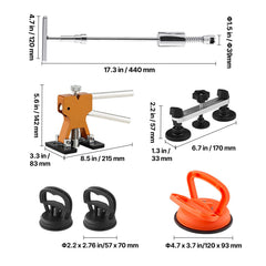 Dent Puller Kit, 100 PCS Paintless Dent Removal Kit with Golden Lifter, Bridge Puller, Slide Hammer T-Bar, Glue Gun, Auto Body Hail Damage Remover Tools for Car Refrigerator Door Ding Repair