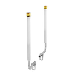 Boat Trailer Guide, 1175mm with LED Light Trailer Guide Poles, 2PCS High-Hardness Steel Guide-Ons, Wide Adjustable Trailers Guides with PVC Pipes, for Ski Boat, Fishing Boat or Sailboat Trailers