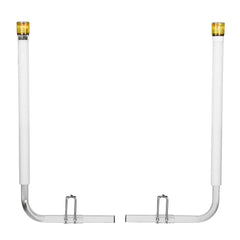 Boat Trailer Guide, 1175mm with LED Light Trailer Guide Poles, 2PCS High-Hardness Steel Guide-Ons, Wide Adjustable Trailers Guides with PVC Pipes, for Ski Boat, Fishing Boat or Sailboat Trailers