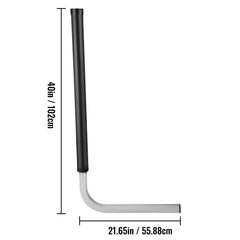 Boat Trailer Guide-ons, 2PCS Rustproof Galvanized Steel Trailer Guide ons, Trailer Guides with Black PVC Pipes, Mounting Parts Included, for Ski Boat, Fishing Boat or Sailboat Trailer