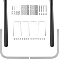 Boat Trailer Guide-ons, 2PCS Rustproof Galvanized Steel Trailer Guide ons, Trailer Guides with Black PVC Pipes, Mounting Parts Included, for Ski Boat, Fishing Boat or Sailboat Trailer