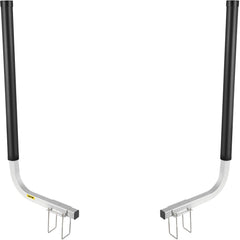 Boat Trailer Guide-ons, 2PCS Rustproof Galvanized Steel Trailer Guide ons, Trailer Guides with Black PVC Pipes, Mounting Parts Included, for Ski Boat, Fishing Boat or Sailboat Trailer