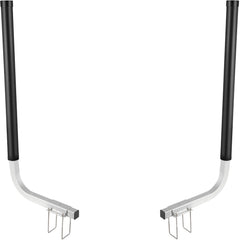 Boat Trailer Guide-ons, 2PCS Rustproof Galvanized Steel Trailer Guide ons, Trailer Guides with Black PVC Pipes, Mounting Parts Included, for Ski Boat, Fishing Boat or Sailboat Trailer