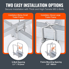 Boat Trailer Guide, 20.5” Adjustable Design Trailer Guide Poles, 2PCS Rustproof Steel Trailer Guide ons, Heavy Duty Roller Guide Design, for Ski Boat, Fishing Boat or Sailboat Trailer
