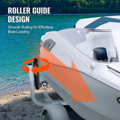 Boat Trailer Guide, 20.5” Adjustable Design Trailer Guide Poles, 2PCS Rustproof Steel Trailer Guide ons, Heavy Duty Roller Guide Design, for Ski Boat, Fishing Boat or Sailboat Trailer