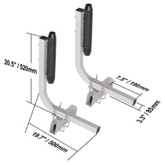 Boat Trailer Guide, 20.5” Adjustable Design Trailer Guide Poles, 2PCS Rustproof Steel Trailer Guide ons, Heavy Duty Roller Guide Design, for Ski Boat, Fishing Boat or Sailboat Trailer
