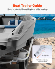 Boat Trailer Guide, 2PCS Adjustable Short Bunk Guide-Ons, Hardened Steel Trailer Guide Poles with Soft Cushion, Heavy Duty Roller Guide Design, for Ski Boat, Fishing Boat or Sailboat Trailer