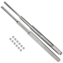 Drawer Slides, 1 Pair 42 Inch Heavy Duty Drawer Slides, Ball Bearing Side Mount Drawer Hardware Slides, 500 LBS Load Capacity 3-Section Full Extension Drawer Slides for Smooth Slide, Less Noise