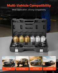Pull and Press Sleeve Kit, 26 PCS, Steel Bush Removal Insertion Sleeve Tools with Carrying Case, Compatible with LCV and HGV Engines, for Removing and Installing Bushings, Bearings, and Seals