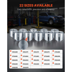 Pull and Press Sleeve Kit, 27 PCS, Steel Bush Removal Insertion Sleeve Tools with Carrying Case, Compatible with LCV and HGV Engines, for Removing and Installing Bushings, Bearings, and Seals