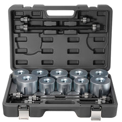 Pull and Press Sleeve Kit, 27 PCS, Steel Bush Removal Insertion Sleeve Tools with Carrying Case, Compatible with LCV and HGV Engines, for Removing and Installing Bushings, Bearings, and Seals