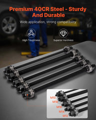 Pull and Press Sleeve Kit, 27 PCS, Steel Bush Removal Insertion Sleeve Tools with Carrying Case, Compatible with LCV and HGV Engines, for Removing and Installing Bushings, Bearings, and Seals