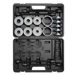 Pull and Press Sleeve Kit, 36 PCS, Steel Bush Removal Insertion Sleeve Tools with Carrying Case, Compatible with LCV and HGV Engines, for Removing and Installing Bushings, Bearings, and Seals