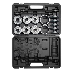 Pull and Press Sleeve Kit, 36 PCS, Steel Bush Removal Insertion Sleeve Tools with Carrying Case, Compatible with LCV and HGV Engines, for Removing and Installing Bushings, Bearings, and Seals