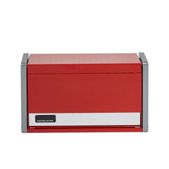 Metal Tool Box, 8.6-inch, Portable Metal Tool Box with 3 Drawers, Small Tool Chest with EVA Liners and PP Feet Pads, Heavy-Duty Steel With Ball Bearing Opening and Powder Coated Finish, Red
