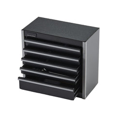 Metal Tool Box, 8.6-inch, Portable Metal Tool Box with 5 Drawers, Small Tool Chest with EVA Liners and PP Feet Pads, Heavy-Duty Steel With Ball Bearing Opening and Powder Coated Finish, Black