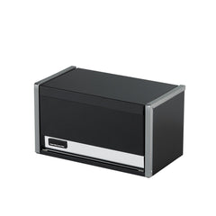 Metal Tool Box, 8.6-inch, Portable Metal Tool Box with 3 Drawers, Small Tool Chest with EVA Liners and PP Feet Pads, Heavy-Duty Steel With Ball Bearing Opening and Powder Coated Finish, Black