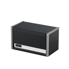 Metal Tool Box, 8.6-inch, Portable Metal Tool Box with 3 Drawers, Small Tool Chest with EVA Liners and PP Feet Pads, Heavy-Duty Steel With Ball Bearing Opening and Powder Coated Finish, Black