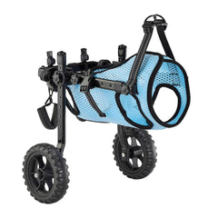 Dog Wheelchair for Back Legs, Adjustable 2 Wheels Pet Wheelchair, Lightweight Dog Cart with Shock-Absorbing Wheels, Mobility Support Wheel Chair for Disabled Injured Dogs up to 10kg, Small