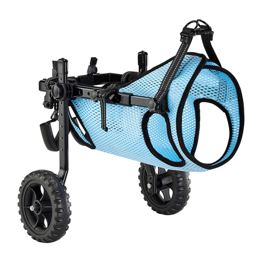 Dog Wheelchair for Back Legs, Adjustable 2 Wheels Pet Wheelchair, Lightweight Dog Cart with Shock-Absorbing Wheels, Mobility Support Wheel Chair for Disabled Injured Dogs up to 15kg, Medium