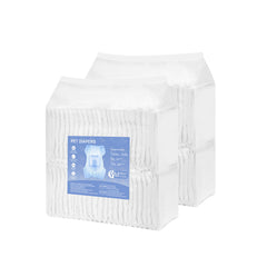 Disposable Dog Diapers, Super Absorbent Female Dog Diapers, 360° Leak-Proof Female Doggy Pet Diaper with Wetness Indicator for Heat Period, Training, Incontinence - M, 96 Count (2 Packs of 48)