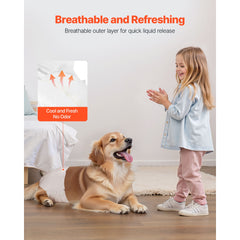Disposable Dog Diapers, Super Absorbent Female Dog Diapers, 360° Leak-Proof Female Doggy Pet Diaper with Wetness Indicator for Heat Period, Training, Incontinence - M, 96 Count (2 Packs of 48)