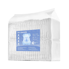 Disposable Dog Diapers, Super Absorbent Female Dog Diapers, 360° Leak-Proof Female Doggy Pet Diaper with Wetness Indicator for Heat Period, Training, Incontinence - M, 96 Count (2 Packs of 48)