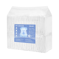 Disposable Dog Diapers, Super Absorbent Female Dog Diapers, 360° Leak-Proof Female Doggy Pet Diaper with Wetness Indicator for Heat Period, Training, Incontinence - M, 96 Count (2 Packs of 48)