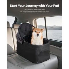 Pet Stroller, 16KG Weight Capacity, Foldable Dog Stroller Cart, 4 Wheels Cats Pram with Detachable Carrier & Mesh Windows, Portable Animal Carrier with Brake for Small to Medium Pets