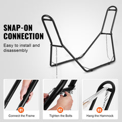 Steel Hammock Stand 450lbs Capacity Hammock Frame Fits 6.9-12.8ft Hammocks