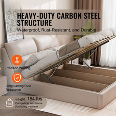 Bed Lift 59x71 in Compatible Bed Size 154 lbs Load DIY Wall Bed Hardware