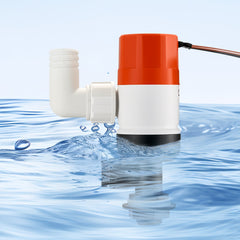 Livewell Pump for Boat 12V 500 GPH Livewell Aerator Pump Straight 2 Inlets