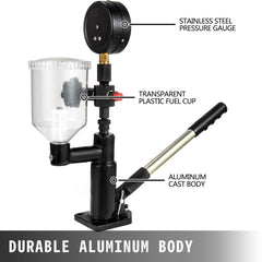 Diesel Injector Nozzle
Pressure Tester Dual scale Manometer Test Tool 0-600Bar (0-8000PSI)
60Mpa Test Pressure High Configuration