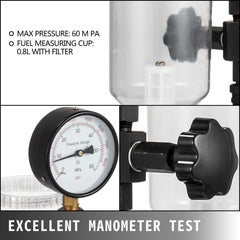 Diesel Injector Nozzle
Pressure Tester Dual scale Manometer Test Tool 0-600Bar (0-8000PSI)
60Mpa Test Pressure High Configuration
