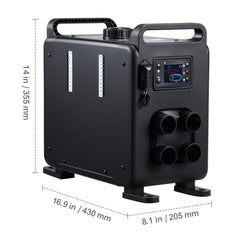 8KW Diesel Heater, 12V/24V All in One Diesel Air Heater, Bluetooth APP Control, Remote Control and Display Screen, CO Alarm, Fast Heating Vertical Portable Diesel Heater for Vehicles, Garage