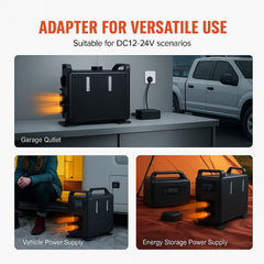 8KW Diesel Heater, 12V/24V All in One Diesel Air Heater, Bluetooth APP Control, Remote Control and Display Screen, CO Alarm, Fast Heating Vertical Portable Diesel Heater for Vehicles, Garage