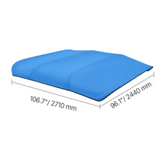 4 Bow Bimini Top Replacement Cover, 2440 mm Long, Durable 600D Marine Grade Waterproof Sun Shade Boat Canopy with Storage Boot, Easy Install Zipper Sleeve Awning, 2464-2616 mm W, Blue (No Frame)