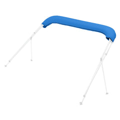 4 Bow Bimini Top Replacement Cover, 2440 mm Long, Durable 600D Marine Grade Waterproof Sun Shade Boat Canopy with Storage Boot, Easy Install Zipper Sleeve Awning, 2464-2616 mm W, Blue (No Frame)