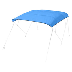 4 Bow Bimini Top Replacement Cover, 2440 mm Long, Durable 600D Marine Grade Waterproof Sun Shade Boat Canopy with Storage Boot, Easy Install Zipper Sleeve Awning, 2464-2616 mm W, Blue (No Frame)