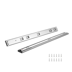 10 Pairs of 609.6mm Drawer Slides Side Mount Rails, Heavy Duty Full Extension Steel Track, Soft-Close Noiseless Guide Glides Cabinet Kitchen Runners with Ball Bearing, 100 Lbs Load Capacity