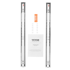 10 Pairs of 609.6mm Drawer Slides Side Mount Rails, Heavy Duty Full Extension Steel Track, Soft-Close Noiseless Guide Glides Cabinet Kitchen Runners with Ball Bearing, 100 Lbs Load Capacity