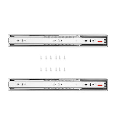 6 Pairs of 406.4mm Drawer Slides Side Mount Rails, Heavy Duty Full Extension Steel Track, Soft-Close Noiseless Guide Glides Cabinet Kitchen Runners with Ball Bearing, 100 Lbs Load Capacity
