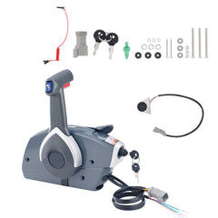 Boat Throttle Control, 5006180 Side-Mounted Outboard Remote Control Box for Evinrude Johnson, Marine Throttle Control Box with Power Trim Switch and Lanyard