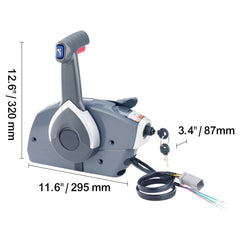 Boat Throttle Control, 5006180 Side-Mounted Outboard Remote Control Box for Evinrude Johnson, Marine Throttle Control Box with Power Trim Switch and Lanyard