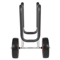Kayak Cart, 68.0 kg Load Capacity, Stand Up Paddle Board Trolley with 25.4 cm Solid Rubber Tires & Kickstands, Paddle Board Carrier with Ratchet Strap for Paddleboard & Surfboard Transport